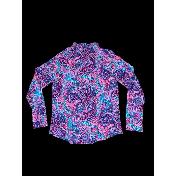 Lilly‎ Pulitzer Skipper UPF 50+ Ruffle Popover Turquoise Oasis Shelleidoscope M - Picture 5 of 12